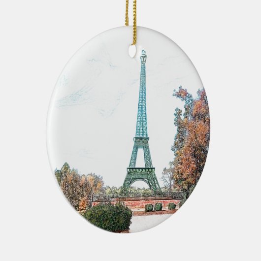 Memorial Park, Paris TN Keramisch Ornament (Rechts)