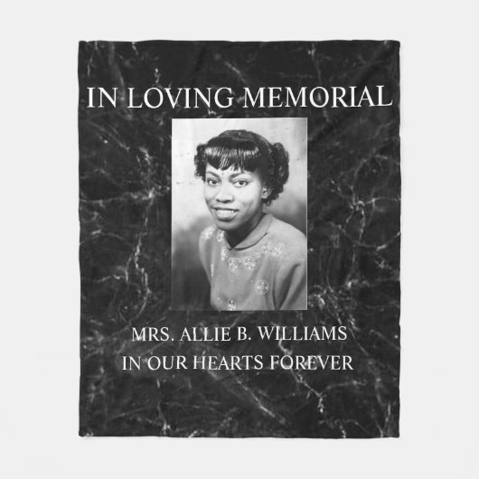 Memorial personaliseren fleece deken (Voorkant)