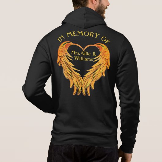 Memorial personaliseren hoodie (Achterkant)