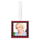 Memorial Personalized 3 Foto Red Pset Decoratie (Voorkant)