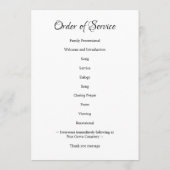 Memorial Personalized 8 Photo Service Funeral Programmakaart (Achterkant)