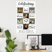 Memorial Personalized Photo Collage Funeral Poster (Thuiskantoor)