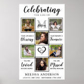 Memorial Personalized Photo Collage Funeral Poster (Voorkant)