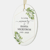 Memorial Personalized Photo greenery Keramisch Ornament (Links)