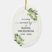 Memorial Personalized Photo greenery Keramisch Ornament (Voorkant)
