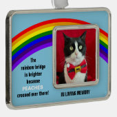 Memorial Pet Cat Christmas Rainbow Bridge Ornament (Rechts)