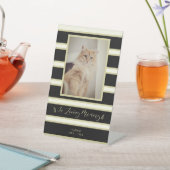 Memorial Pet Cat Dog Golden & Black Stripes Foto Reclamebord Met Voetstuk (Insitu)