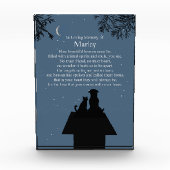 Memorial Pet Cat Dog Spiritueel gedicht Fotoblokken (Voorkant)