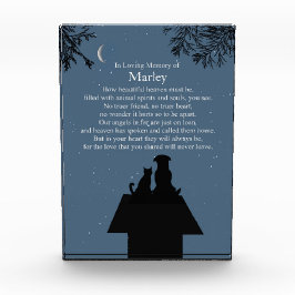 Memorial Pet Cat Dog Spiritueel gedicht Fotoblokken