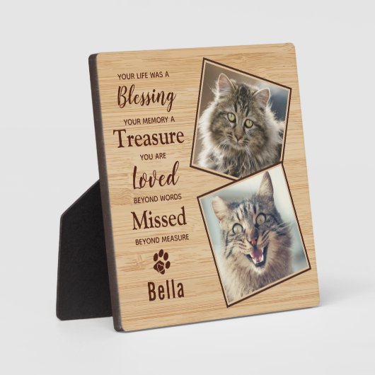 Memorial Pet Cat Fotoplaat (Voorkant)