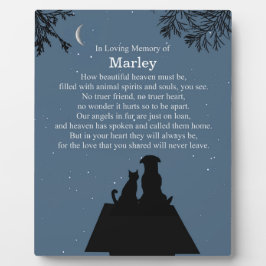 Memorial Pet Dog en Cat Beauful Spiritueel Name Fotoplaat
