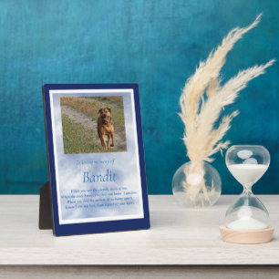 Memorial Pet Dog Spiritueel Aangepaste foto en naa Fotoplaat