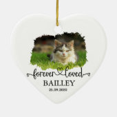 Memorial Pet foto en naam Keramisch Ornament (Achterkant)
