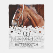 Memorial Pet Horse Foto Fleece Deken (Voorkant)
