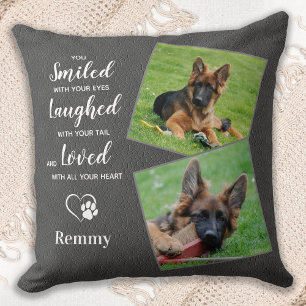 Memorial - Pet Loss Quote Sympathie - Dog Photo Kussen