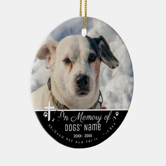 Memorial Pet Ornaments - Custom Dog Loss Keramisch Ornament (Rechts)