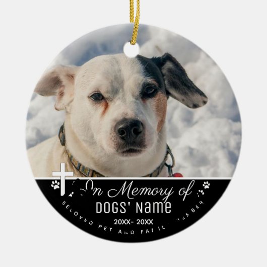 Memorial Pet Ornaments - Custom Dog Loss Keramisch Ornament (Voorkant)