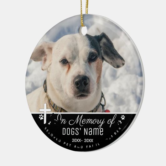 Memorial Pet Ornaments - Custom Dog Loss Keramisch Ornament (Links)