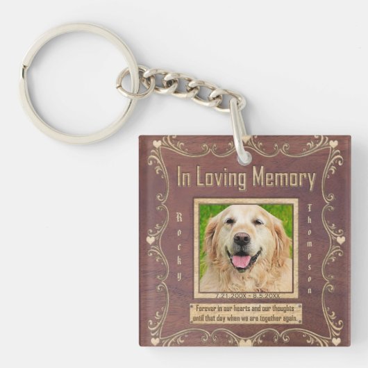 Memorial | Pet Sleutelhanger Carved Wood Kijk (voorkant)