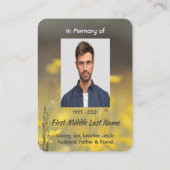  Memorial Photo Barn Owl Bird  Visitekaartje (Achterkant)