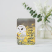  Memorial Photo Barn Owl Bird  Visitekaartje (Staand voorkant)
