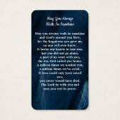 Memorial Photo Blue Marble Funeral Prayer Kaart (Achterkant)