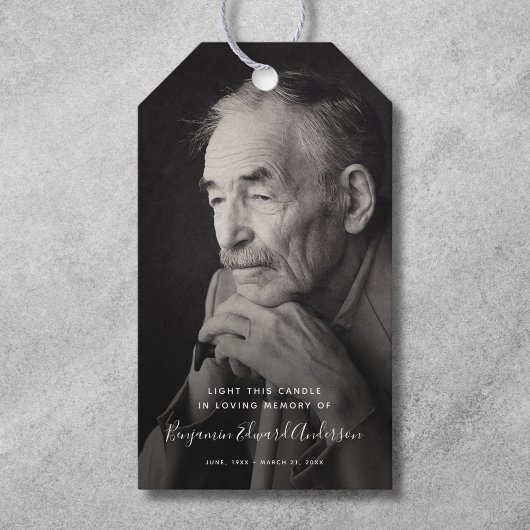 Memorial Photo Candle Funeral Keepomwille Cadeaulabel