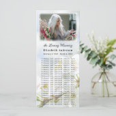 Memorial Photo Card | Springtime in Glory Poem (Staand voorkant)