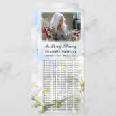 Memorial Photo Card | Springtime in Glory Poem (Voorkant / Achterkant)