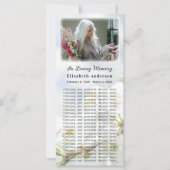 Memorial Photo Card | Springtime in Glory Poem (Voorkant)