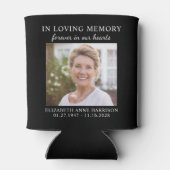 Memorial Photo Celebration of Life Black Blikjeskoeler (Achterkant)