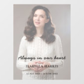 Memorial Photo Celebration of Life Design Raamsticker (Vel)