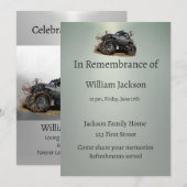 Memorial Photo Celebration of Life Invite Truck Kaart (Voorkant / Achterkant)