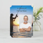 Memorial Photo Celebration of Life Service Uitnodi Kaart (Staand voorkant)