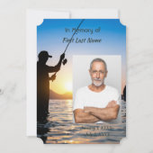 Memorial Photo Celebration of Life Service Uitnodi Kaart (Voorkant)