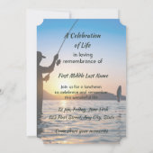 Memorial Photo Celebration of Life Service Uitnodi Kaart (Achterkant)