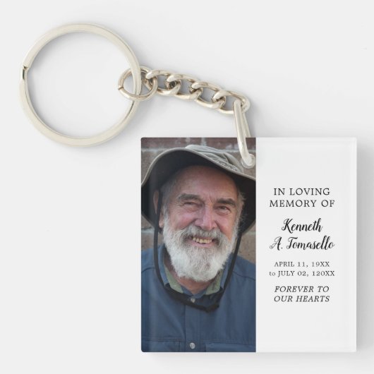 Memorial Photo Classic in liefdevolle herinnering Sleutelhanger (Voorkant)