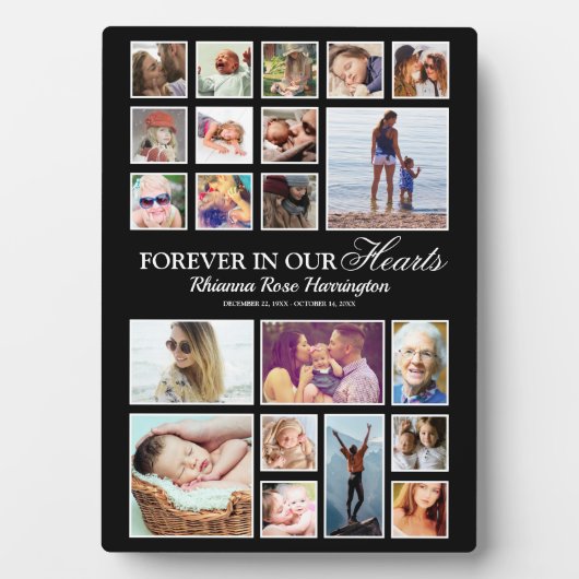 Memorial Photo Collage Fotoplaat (voorkant)