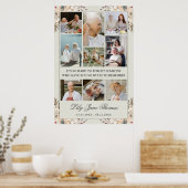 Memorial Photo Collage Funeral Sympathy Poster (Keuken)