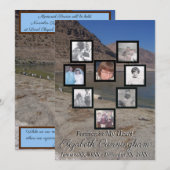 Memorial Photo Collage Heart Lake en Mountains Kaart (Voorkant / Achterkant)