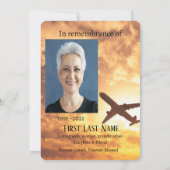 Memorial Photo Custom Commercial Pilot Airline Kaart (Achterkant)