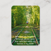 Memorial Photo Custom Train Tram Forest Tracks Visitekaartje (Voorkant)
