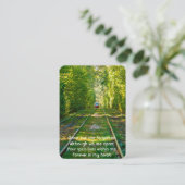 Memorial Photo Custom Train Tram Forest Tracks Visitekaartje (Staand voorkant)