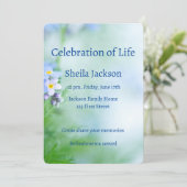 Memorial Photo Custom Vergeet-me-not Flowers Kaart (Staand voorkant)