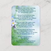 Memorial Photo Custom Vergeet-me-not Flowers Visitekaartje (Voorkant)