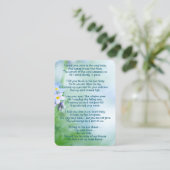 Memorial Photo Custom Vergeet-me-not Flowers Visitekaartje (Staand voorkant)