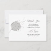 Memorial Photo Dandelion Puff Simple Funeral Bedankkaart (Voorkant)