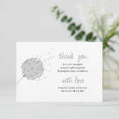 Memorial Photo Dandelion Puff Simple Funeral Bedankkaart (Staand voorkant)