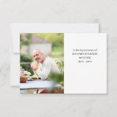 Memorial Photo Dandelion Puff Simple Funeral Bedankkaart (Achterkant)