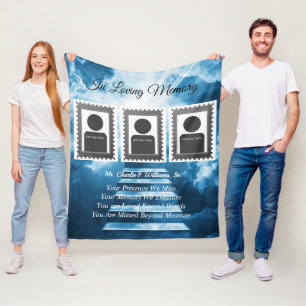 Memorial Photo Fleece Blanket Deken